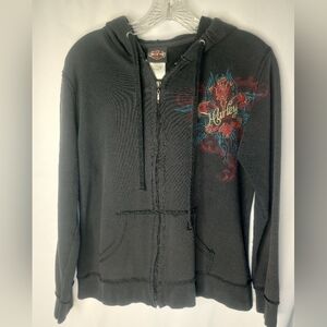 *Womens Graceland Harley-Davidson Zip Up Hoodie Size M